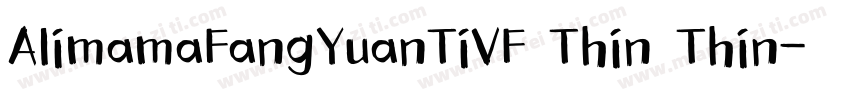 AlimamaFangYuanTiVF Thin Thin字体转换